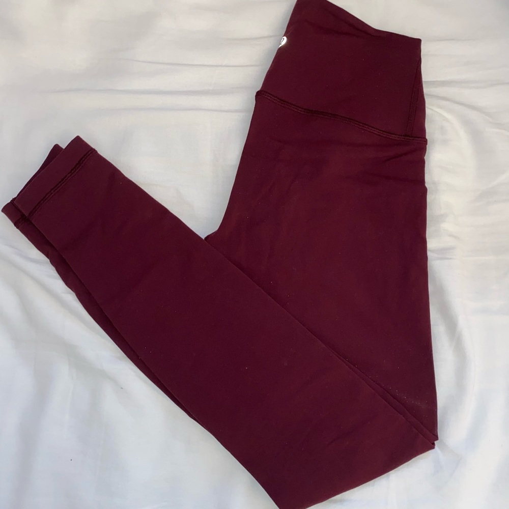 Maroon Lululemon leggings